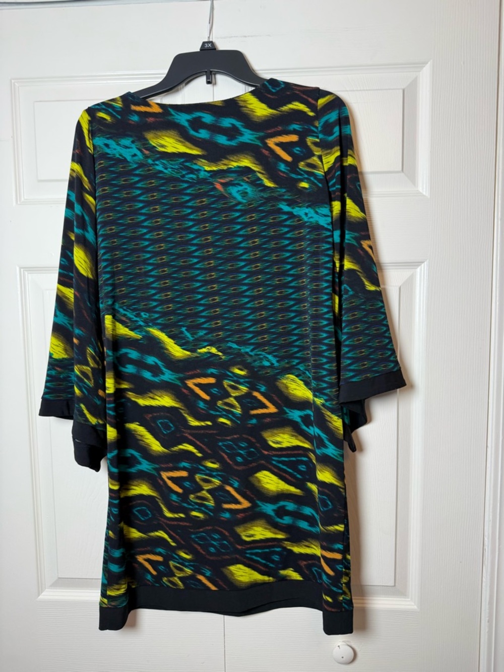 Emma & Michele Geometric Flared‎ Sleeve Dress - Picture 7 of 7